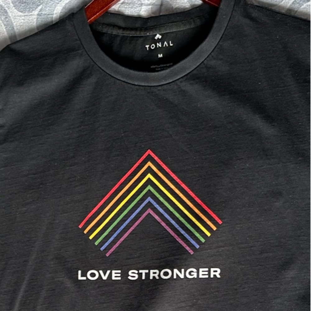 TONAL Men’s Limited Edition Pride “Love Stronger” T-Shirt Size: Medium
